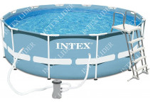 26718/28726 Каркасный бассейн круглый Intex, 366х122см, фильтр-насос картр 3785л/ч